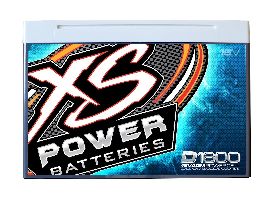 D1600 – XS BATTERIES Battery, AGM Absorbed Glass Mat 16 Volt 2400 Max Amps M6 Threaded Stud Top Terminal 10.24 Inch L...